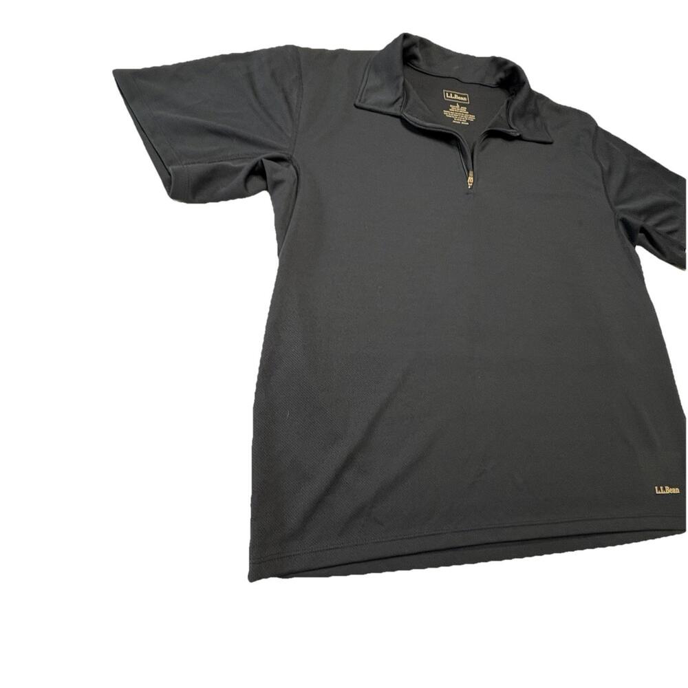 L.L. Bean Men’s 1/4 Zip Short Sleeve Performance Shirt - Navy Blue - Size L - Picture 3 of 9